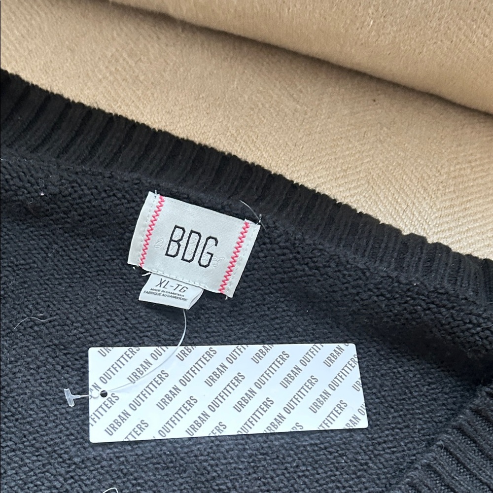 BDG Classic Black Knit Pullover - Picture 3 of 4